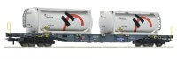 Containertragwagen mit HOLCIM Tankcontainern der SBB