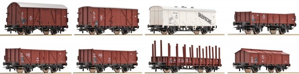 Roco 44002 8-teiliges Güterwagen Set der DB