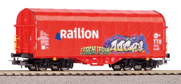 Piko 58981 H0 Schiebeplanenwagen Railion NS Graffiti