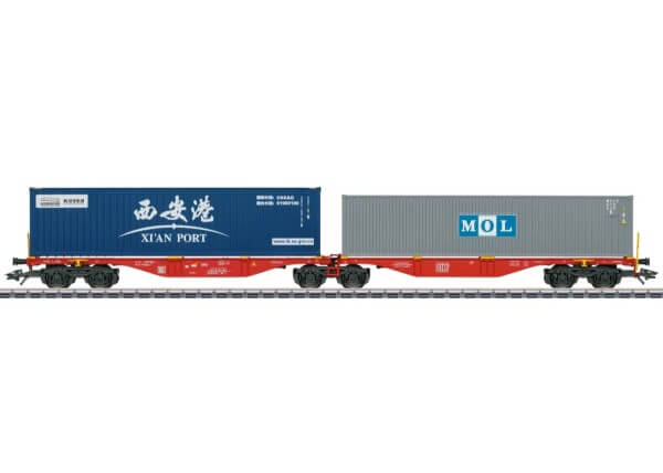 Märklin 47815 Doppel-Containertragwagen Bauart Sggrss 80 DB AG