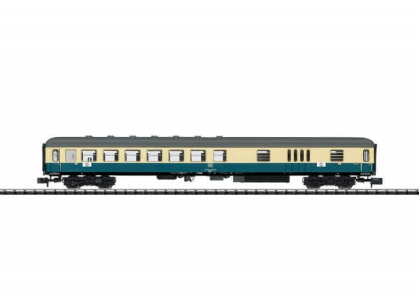 Minitrix 18407 Spur N Schnellzugwagen 2. Klasse ozeanblau/elfenbein mit Gepäckraumabteil
