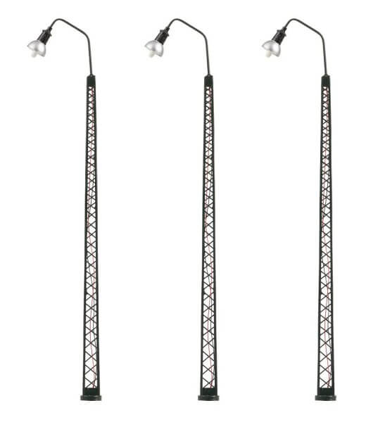Faller 180117 LED-Gittermast-Bogenleuchte, warmweiß, 3 Stück