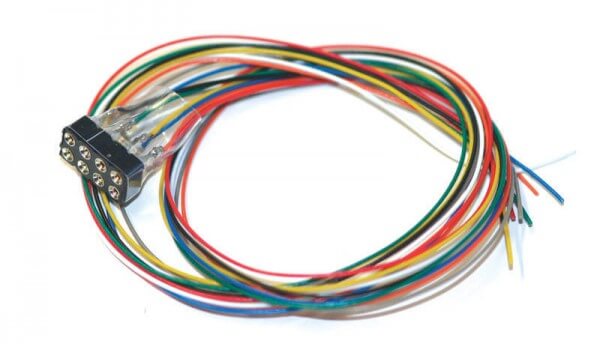 ESU 51950 Kabelsatz mit 8-poliger Buchse nach NEM 652, DCC Kabelfarben, 300mm Länge