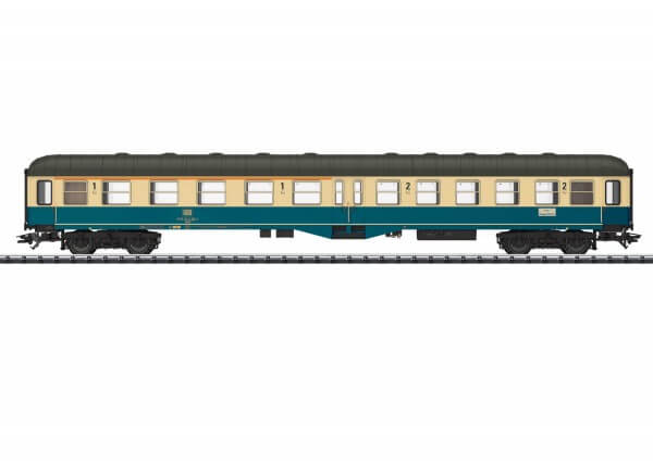 TRIX 23125 H0 Reisezugwagen Mitteleinstiegswagen 1./2. Klasse ozeanblau/elfenbein