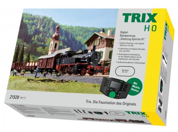 TRIX 21528 Digital-Startpackung "Güterzug" Tenderlokomotive Baureihe 74