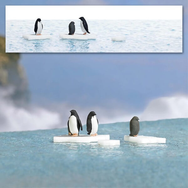 Busch 7923 Pinguine auf Eisschollen Action Set