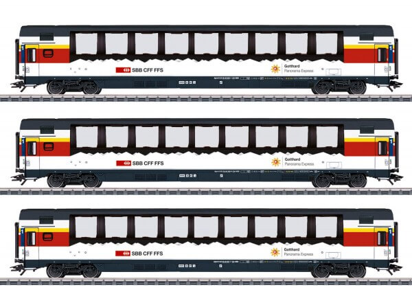 Märklin 43650 Schnellzugwagen-Set "Gotthard Panorama Express"