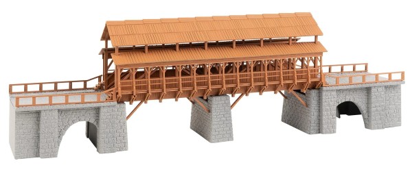 FALLER H0 120527 Eisenbahn-Holzbrücke
