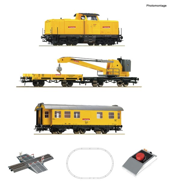 Roco 5100002 Analog Start Set Diesellokomotive BR 212 mit Kranzug DB AG