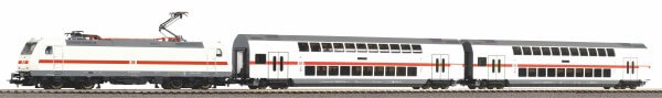 PIKO Spur H0 57134 Start-Set mit Bettung Personenzug BR 146 2 IC Doppelstockwagen