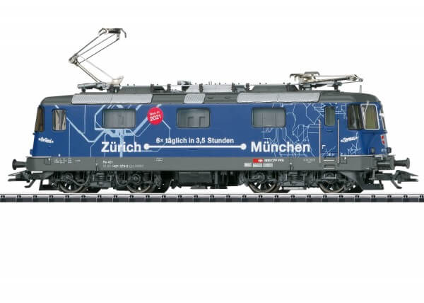 TRIX 22666 H0 Elektrolokomotive Re 421 Zürich München in 3,5 Stunden