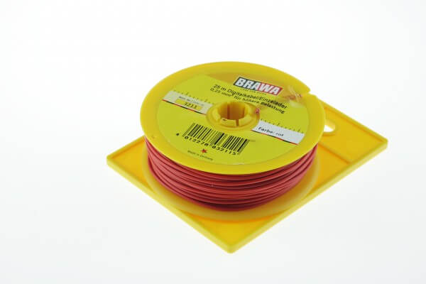 BRAWA 3211 Litze für digitalen Einsatz, 0,25 mm², 25-m rot