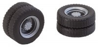 H0 Car System 2 Kompletträder (Zwillingsbereifung) Reifen und LKW Felgen