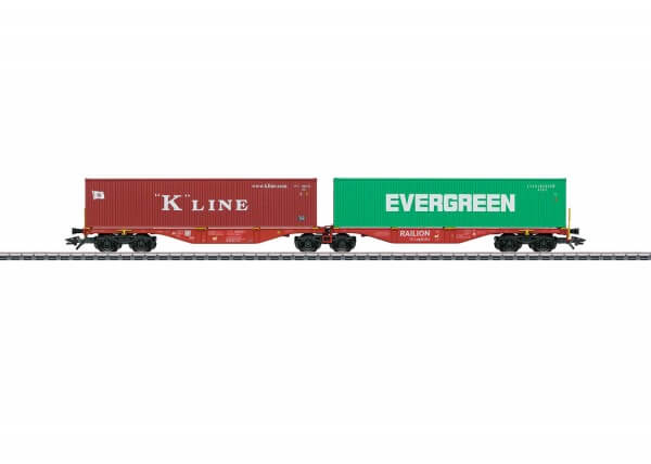 Märklin 47800 Doppel-Containertragwagen Bauart Sggrss 80