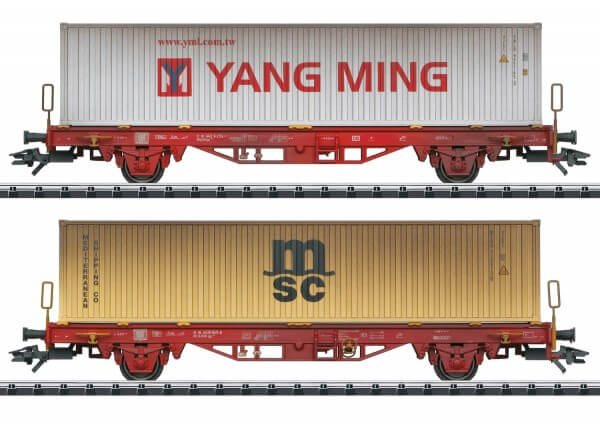 Trix 24139 H0 Container-Tragwagen-Set Lgs 580 der DB AG