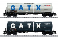 Zwei 4-achsige Kesselwagen der GATX vermietet an Lotos