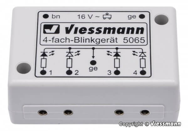 Viessmann 5065 H0 Vierfach-Blinkelektronik für Andreaskreuze