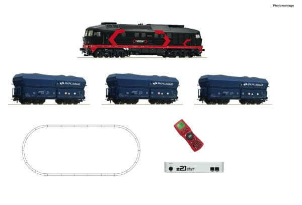 Roco 51342 z21 Start Digitalset: Diesellokomotive BR 232 mit Güterzug Cargounit PKP
