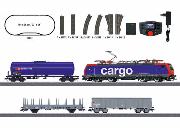 Märklin 29861 H0 digital Starpackung schweizer Güterzug SBB Cargo