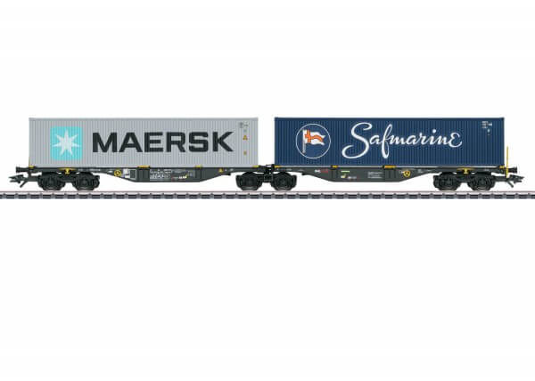 Märklin 47806 H0 Doppel-Containertragwagen MAERSK Safmarin Bauart Sggrss 80