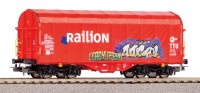 Schiebeplanenwagen Railion NS mit Graffiti