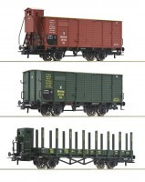3-teiliges Set Güterwagen der Länderbahn K.Bay.Sts.B.