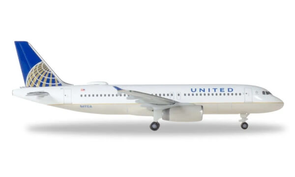 Herpa 531252 United Airlines Airbus A320 - N491UA