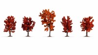Herbstbäume, 5 Stück, ca. 8-10 cm hoch