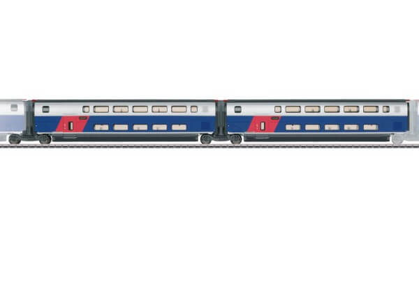 Märklin Spur H0 43423 Ergänzungswagen-Set 1 zum TGV Euroduplex SNCF