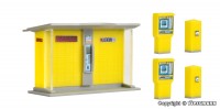 DHL Packstation mit Briefkästen und Briefmarkenautomaten