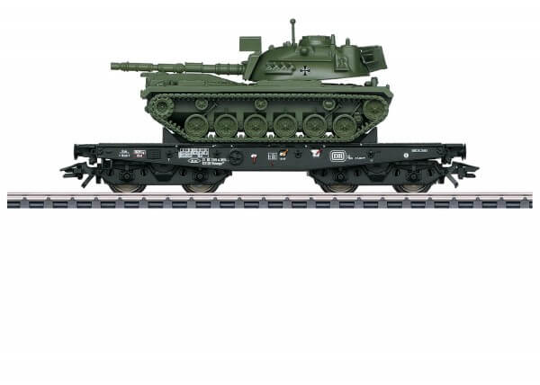 Märklin 48798 H0 Schwerlast-Flachwagen Rlmmps 650 beladen mit einem Panzer M 48