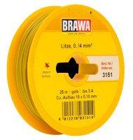 Schaltlitze, 0,14 mm², 25-m gelb