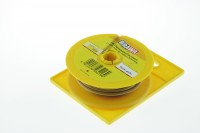 Flachbandlitze für digitalen Einsatz, 0,25 mm², 5-m-Ring gelb/braun